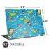 DC Comics Wonder Woman Action pose pattern Universal Laptop 12in (9.8 x 6.8in) Skin